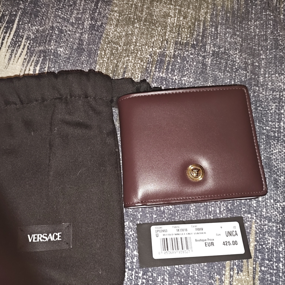 Versace Burgundy Leather Wallet